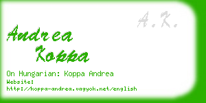 andrea koppa business card